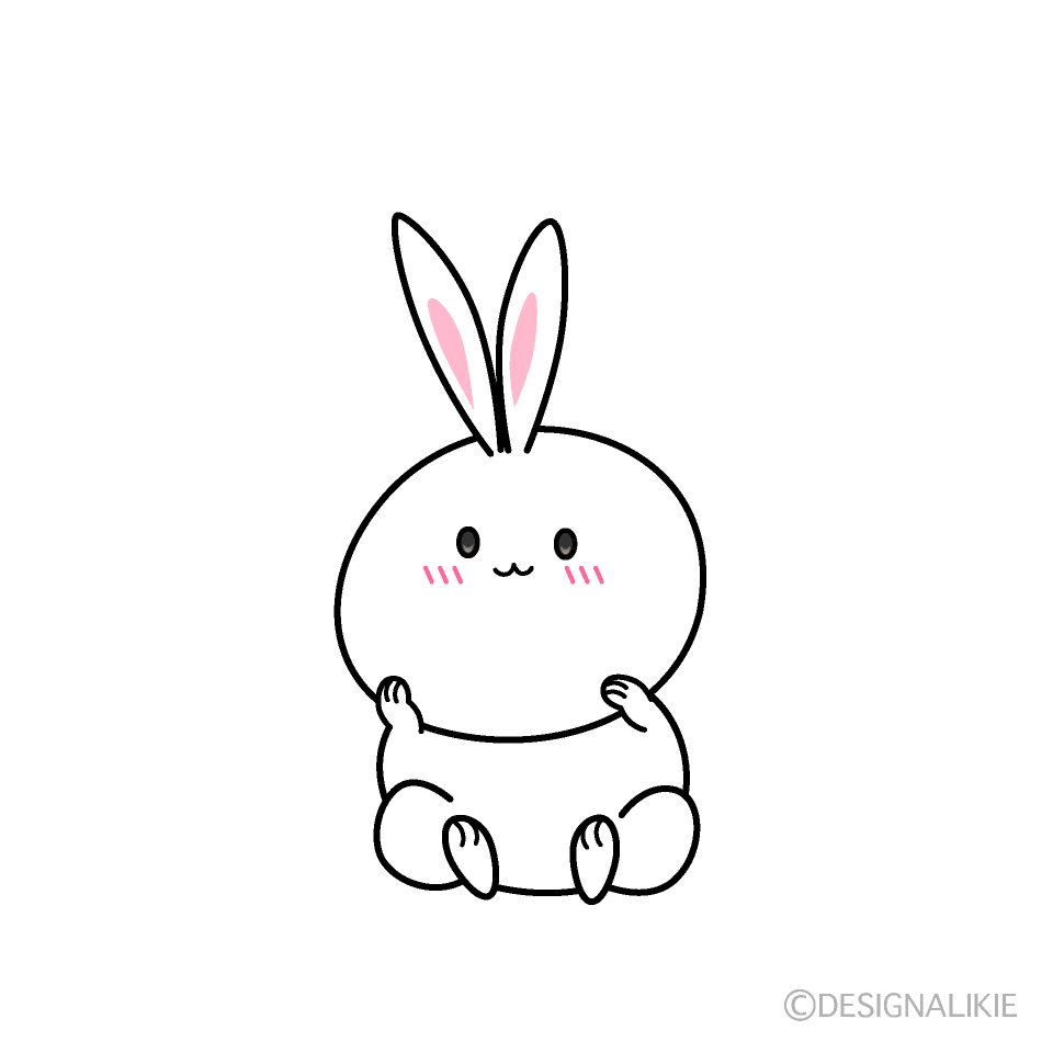 Cute White Rabbit Character