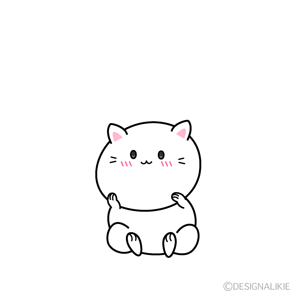 シロ猫「びりねこ」ちゃんキャラクター